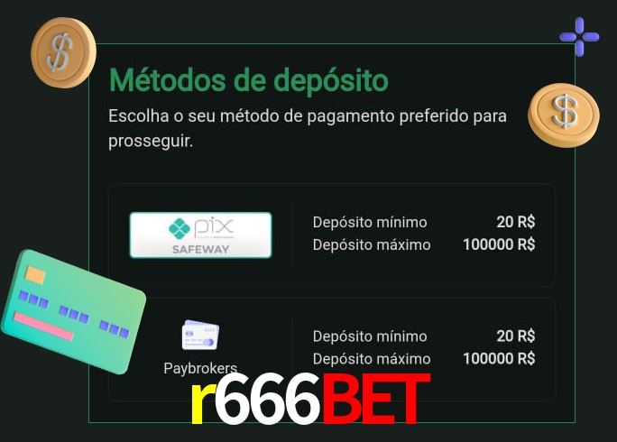 O cassino r666bet oferece uma grande variedade de métodos de pagamento